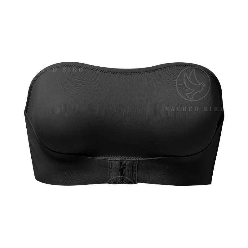 Hot Sale New Design Effective Slip-proof Side One Piece Bralette Padded Ice Silk Seamless Strapless Bra For Women