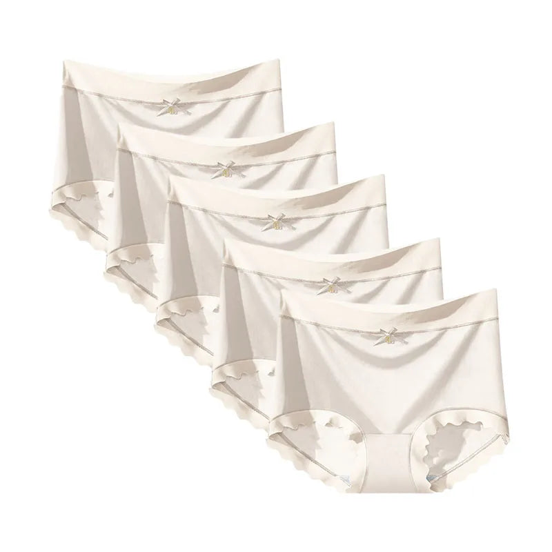 INTIMO SECRETS 5-Pack Women’s Silk Blend Mid-Rise Briefs – Soft & Comfortable