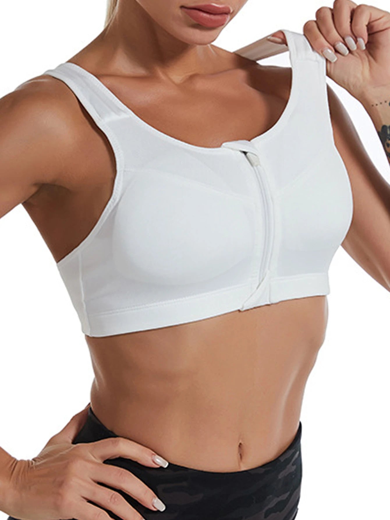 INTIMO SECRETS Women’s Deep U Sports Bra – Shockproof Yoga & Fitness Top
