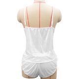 New Women Pajamas Lingerie Set Satin Silk Camisole Shorts Sets 2 Pieces Sleepwear Top And Shorts Nightwear Suits Sleeveless Tops