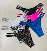 INTIMO SECRETS Rhinestone Thongs – Sexy Low-Waist G-String Underwear for Women S-XL