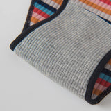 2PCS/Set Women Cotton Plus Size Panties M-4XL Comfort Underwear Sexy Colorful Rainbow Striped Lingerie Girls Cute Briefs NK608