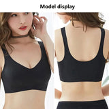 INTIMO SECRETS Detachable Pad Seamless Ice Silk Bra – Wireless, Breathable, Push-Up, Yoga Vest