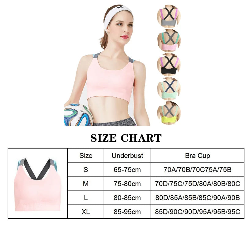 INTIMO SECRETS Cross-Back Wire-Free Sports Bra – Seamless & Shock-Resistant