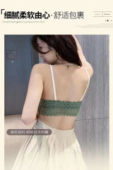 Front Button Wireless Bralette for Women – Lightweight Push-Up Comfort Bra