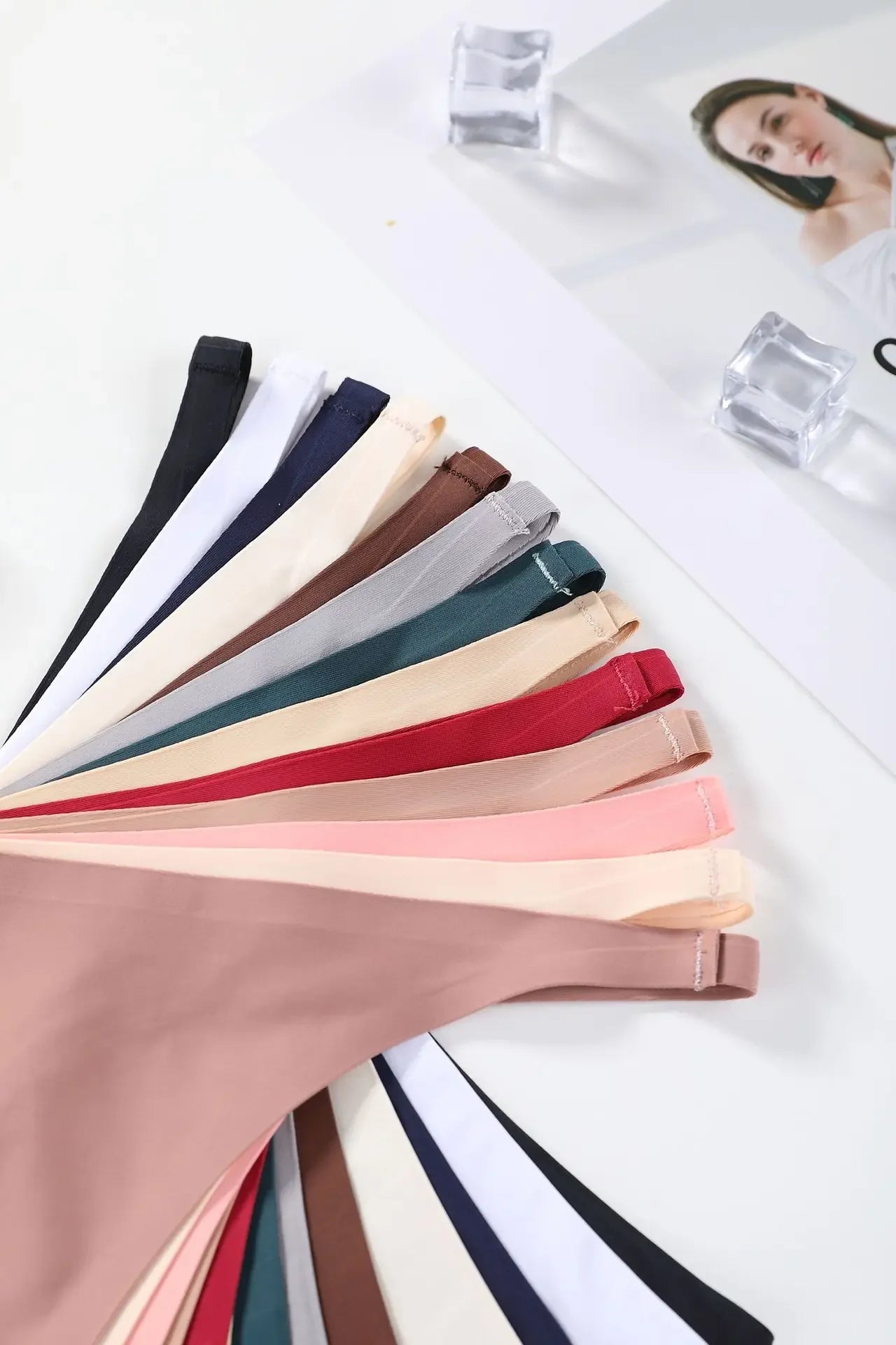 INTIMO SECRETS Bamboo Silk Seamless Thongs – Sexy V-Waist Antibacterial G-String & Breathable Soft Lingerie