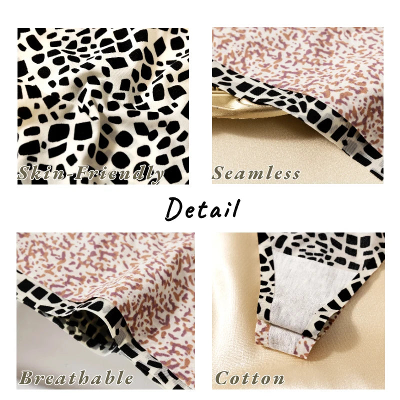 INTIMO SECRETS Leopard Thong – Sexy Seamless G-String Underwear for Women