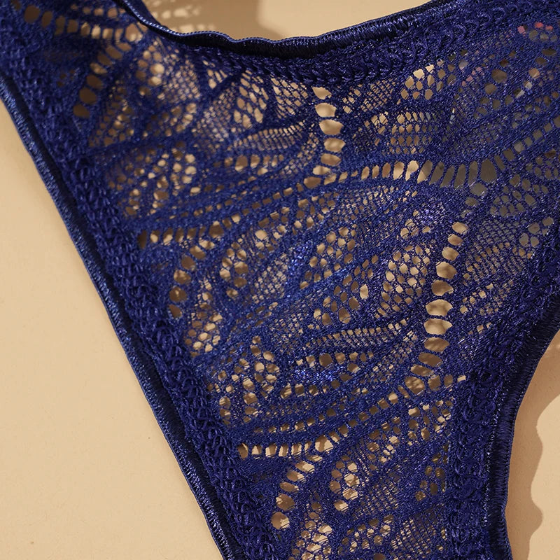 INTIMO SECRETS Lace G-String – Sexy Low-Rise Hollow Out Thong for Women