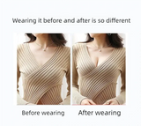 INTIMO SECRETS Women’s Round Cup Chest Patch – Front Button Push-Up Small Chest Enhancer, Invisible Wedding Bra