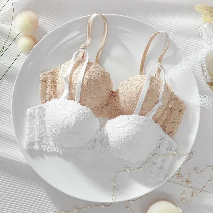 INTIMO SECRETS Thickened A-Cup Bra – Small Bust Support Double Bralette