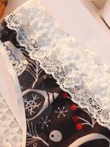 INTIMO SECRETS Sexy Christmas Print G-String – Festive Lace Thong & Breathable Soft Holiday Lingerie