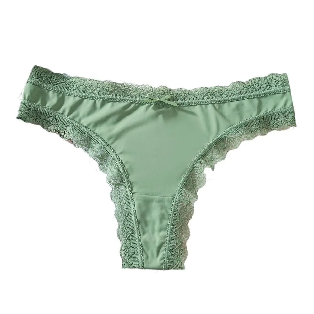 INTIMO SECRETS Pink Satin Silk Ruffle Thong – Sexy Low-Waist G-String for Women