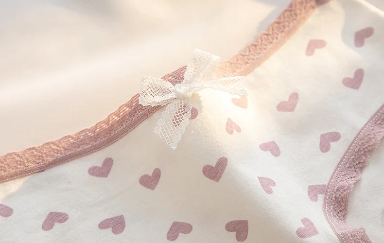 INTIMO SECRETS 5-Pack Cute Love Cotton Panties for Women