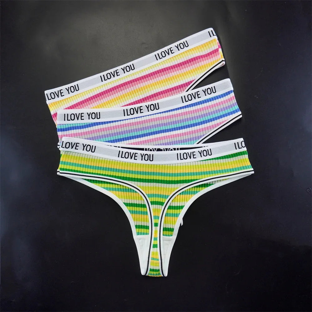 INTIMO SECRETS 3PCS Cotton Thongs – Soft Low-Rise G-String Underwear for Women