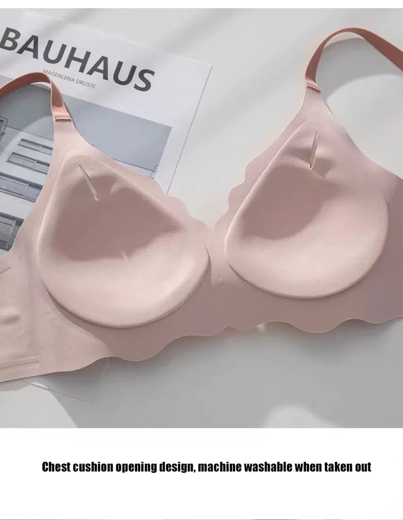 BH No Trace Top Women's Underwear No Steel Ring Pure Desire Comfortable Upper Support Sling Adjustable Beauty Back Bra for women