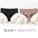 2PCS/Set Seamless G-String Panties Women Thongs Sexy Panty Lingerie Solid Color Female High Waist Thongs Women's Underwear