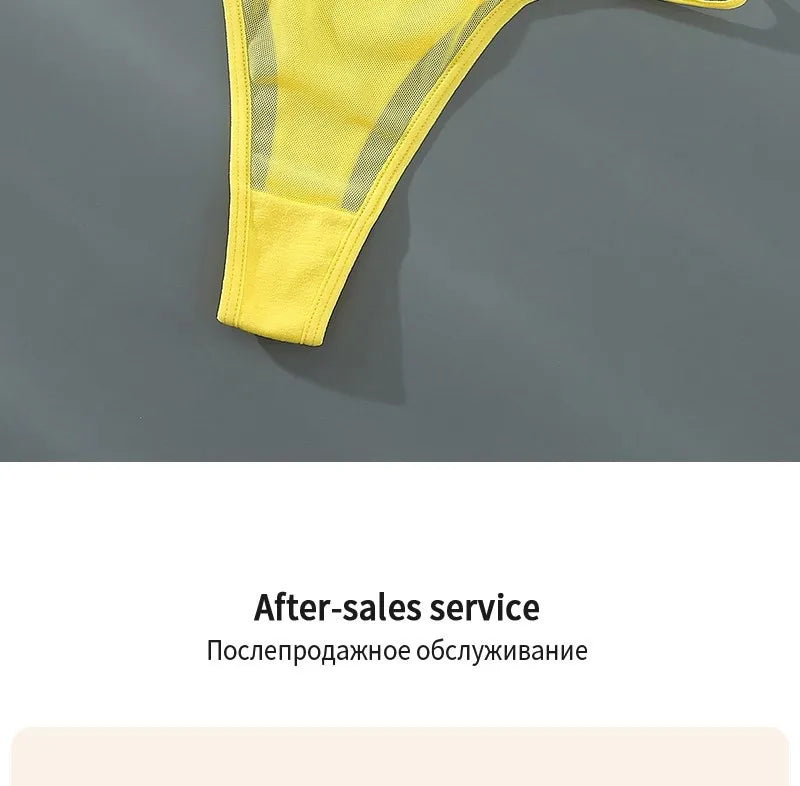 INTIMO SECRETS Transparent Hollow-Out G-String – Traceless Sexy Thong with Cotton Crotch