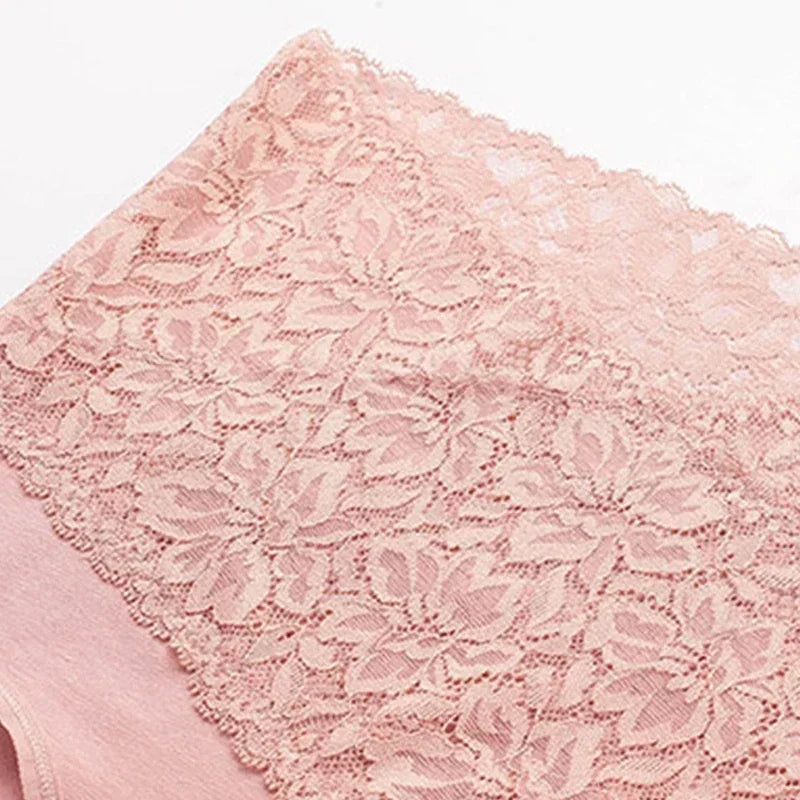 INTIMO SECRETS Women’s High-Waist Lace Cotton Panties – Comfortable & Sexy