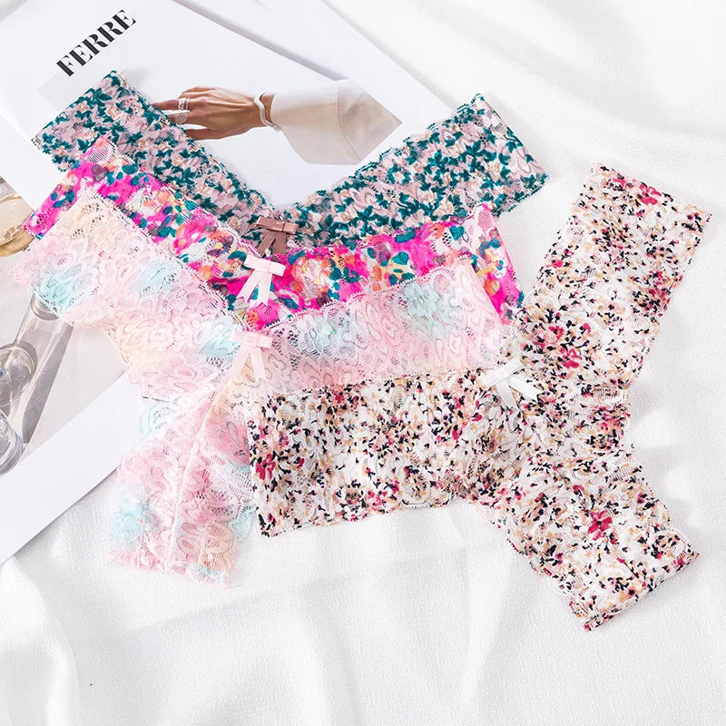 INTIMO SECRETS Women’s Ruffles Seamless T-Back Thong – Sexy G-String Underwear 1PCS