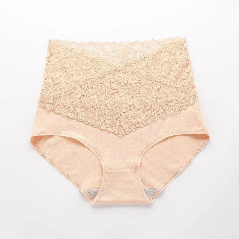 INTIMO SECRETS Women’s High-Waist Lace Cotton Panties – Comfortable & Sexy