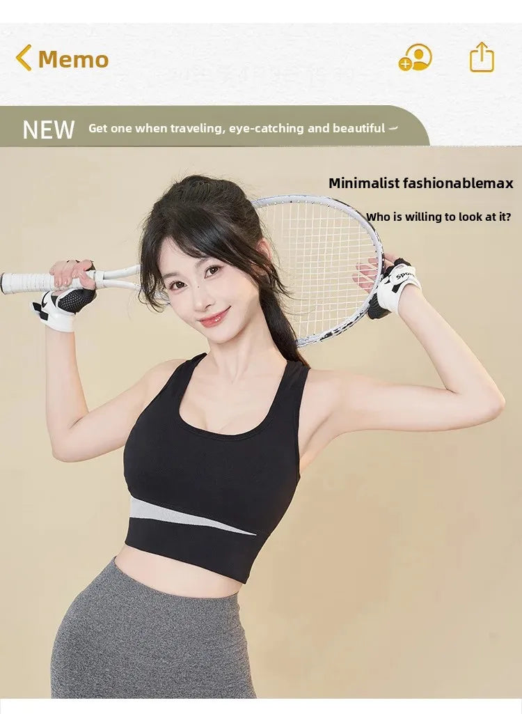 INTIMO SECRETS Women’s High-Impact Sports Bra – Large Size Wire-Free Yoga & Running Top