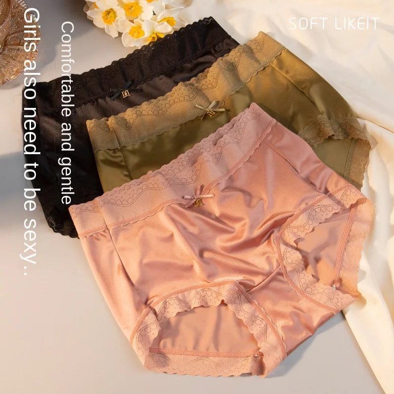 INTIMO SECRETS Women’s Lace Panties – Plus Size High Waist Sexy Lingerie M-XL