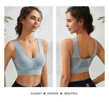 INTIMO SECRETS Women’s Wireless Sports Bra – Breathable Yoga Vest with Removable Pads