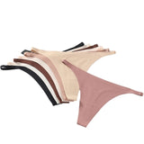 INTIMO SECRETS Women’s Ice Silk Seamless Thong – Invisible Sexy G-String for Sports & Daily Wear