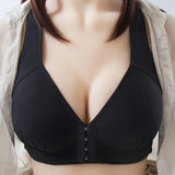 INTIMO SECRETS Large Size Front Buckle Seamless Bra V-Shape Back Breastfeeding Friendly
