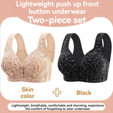 INTIMO SECRETS Women’s Floral Wireless Bra – Breathable Comfortable Front-Button Traceless