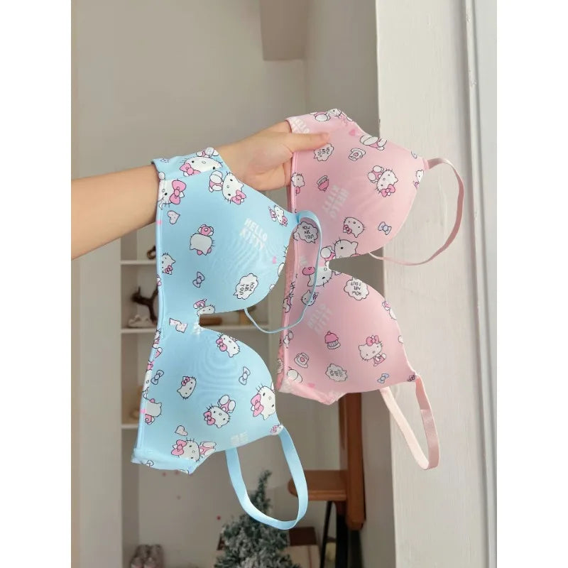 INTIMO SECRETS Hello Kitty Girls’ Cartoon Slimming Bra – Comfortable Active Underwear