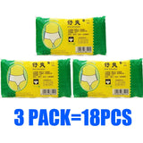 18Pcs/Set Travel Portable Disposable Non Woven Paper Briefs Panties Underwear White Regular Emergency Underpants for Women Men
