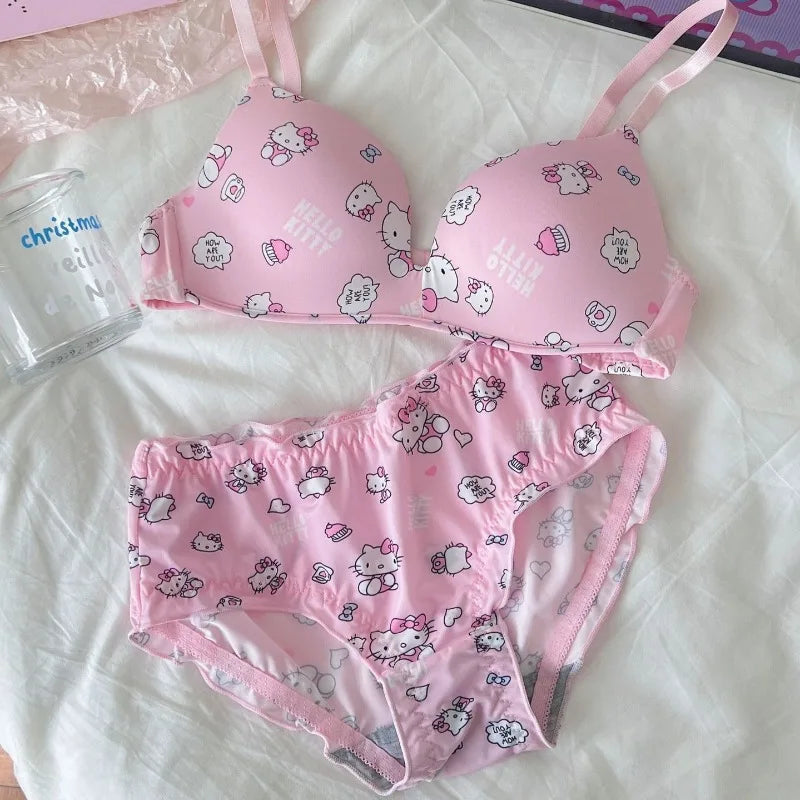 INTIMO SECRETS Hello Kitty Girls’ Cartoon Slimming Bra – Comfortable Active Underwear