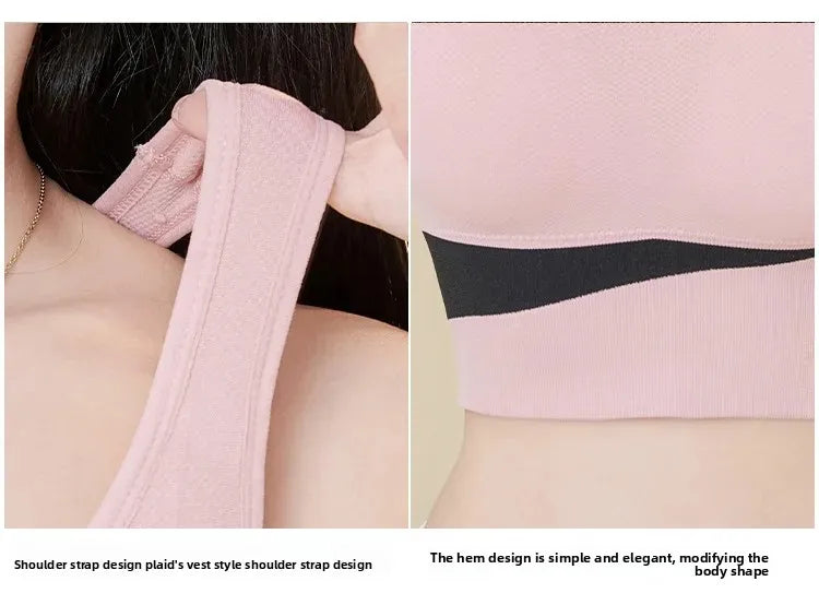 INTIMO SECRETS Women’s High-Impact Sports Bra – Large Size Wire-Free Yoga & Running Top