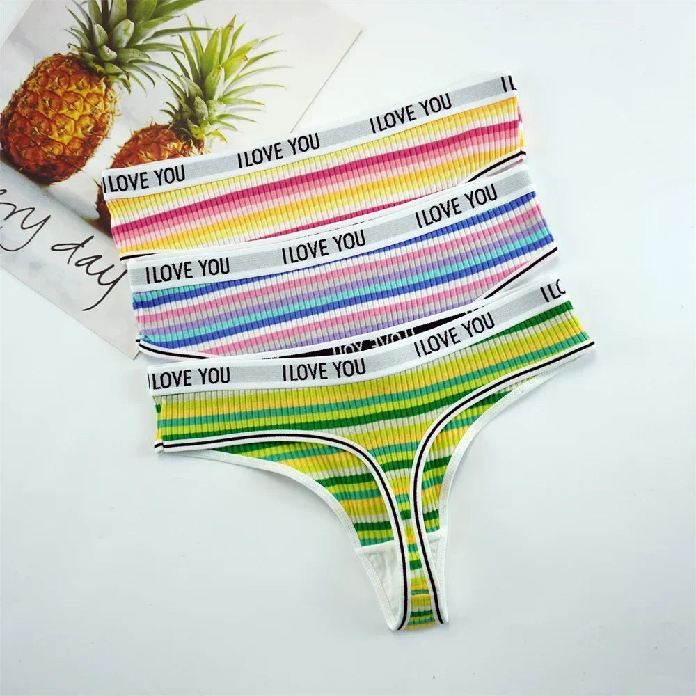 INTIMO SECRETS 3PCS Cotton Thongs – Soft Low-Rise G-String Underwear for Women