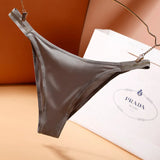 INTIMO SECRETS Ice Silk Thongs – Seamless Low-Waist G-String Underwear for Women