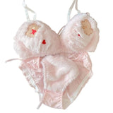 INTIMO SECRETS Anime Bear Plush Bra & Tie-Side Panty – Furry Lingerie Set
