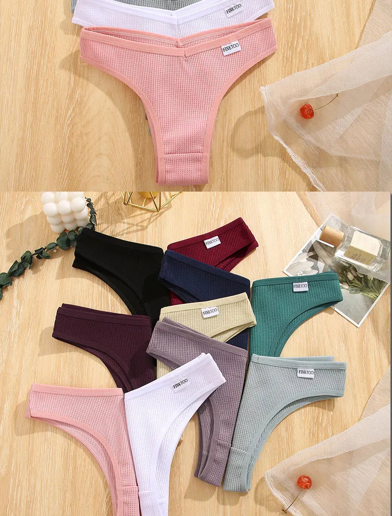 INTIMO SECRETS 5-Pack V-Waist Brazilian Thongs – Women’s Cotton Panties