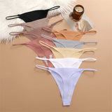 INTIMO SECRETS 4-Pack Women’s Seamless Ice Silk Thongs – Low-Waist, Stretchy G-String Panties