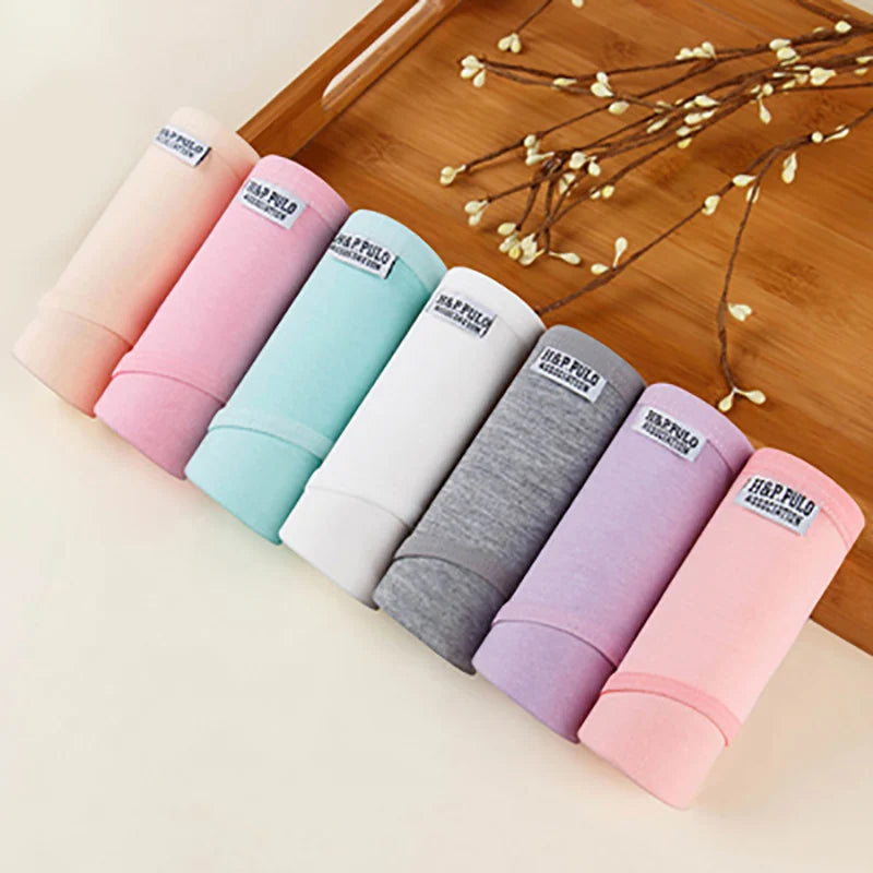 7Pcs/Lot Cotton Panties for Women Plus Size Underwear Comfortable Briefs Girls Female Underpants Sexy Lingeries Intimates M-4XL
