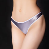 INTIMO SECRETS Women’s Sexy Shiny High-Stretch See-Through Thong Panties