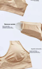 INTIMO SECRETS Women’s Seamless Push-Up Sports Bra – Breathable Active Corset