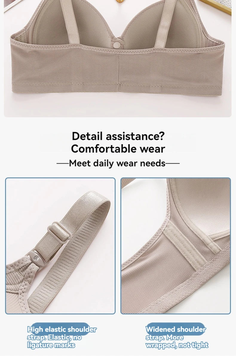 INTIMO SECRETS Plus Size Front Buckle Push-Up Bra – Adjustable & Comfortable