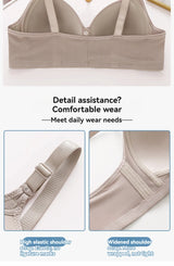 INTIMO SECRETS Plus Size Front Buckle Push-Up Bra – Adjustable & Comfortable