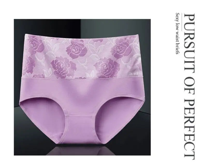 INTIMO SECRETS 3PCS High Waist Cotton Panties – Plus Size Women’s Lingerie