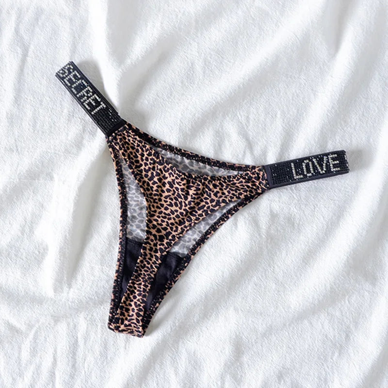 INTIMO SECRETS Rhinestone Letter G-String - Sexy Diamond Fitness Thong