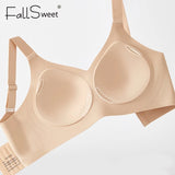 INTIMO SECRETS Plus Size Seamless Push-Up Bra – Wireless Padded Bralette (M-5XL)