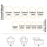 24pcs/set short square fake nails for women cute bride heart white french tips faux ongles y2k press on false nail supplies