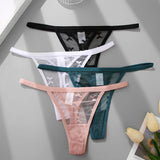 INTIMO SECRETS 2PCS Mesh Thongs – Transparent Seamless G-String Underwear for Women S-XL