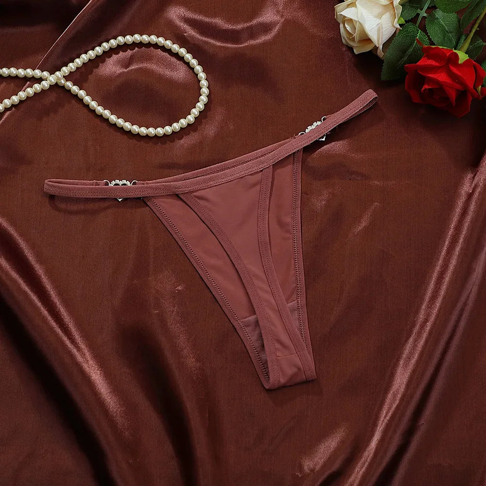 INTIMO SECRETS Women’s Low-Rise Heart Decoration G-String Thong